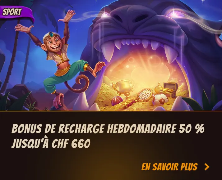 Bonus de recharge hebdomadaire 50 % jusqu’à CHF 660
